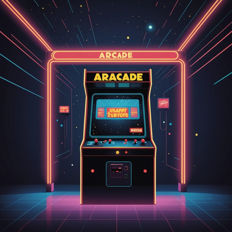 Imagine a dimly lit arcade from the 1980s, where the ghosts of past gamers seem to linger, their laughter and footsteps fading into a melody driven by eerie, retro style synthesizers and ambient noise effects. The track encapsulates the nostalgia and haunting atmosphere of an era gone by, using vintage synth sounds to create an otherworldly experience.