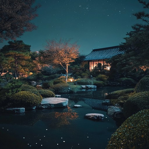 Immerse yourself in a captivating celestial garden where ethereal rhythms and soft, melodic j pop harmonies unite. A dreamy atmosphere unfolds, creating a surreal landscape filled with glittering stardust and tranquil beauty, evoking feelings of otherworldly peace.