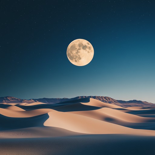 A captivating instrumental piece inspired by middle eastern melodies, with smooth, undulating rhythms that evoke the serene beauty of a desert night. The gentle plucking of strings, paired with light percussion, creates a calming atmosphere, perfect for meditation or relaxation. The music flows gracefully, painting vivid images of moonlit dunes and tranquil oases.