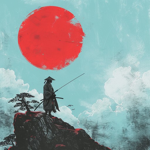 Imagining a fast-paced, lively anime scene in rural japan with a blue-grain twist. Traditional bluegrass instruments infuse an energetic, upbeat tempo with delightful eastern melodies, crafting an exhilarating crossover theme. Ideal for an anime with a samurai traveling through vibrant landscapes, this composition bridges cultural sounds to hone a universally engaging piece.