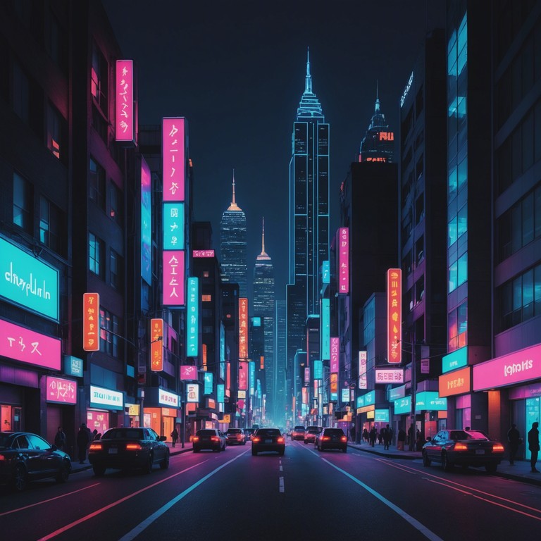 In this vibrant track, anime influences merge with the rhythmic complexity of new jack swing, characterized by upbeat, energizing synth layers intertwined with groovy, smooth brass sections, providing a nostalgic yet fresh city night vibe.