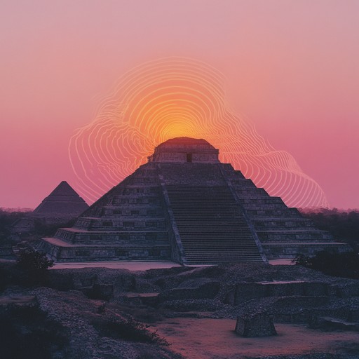 A captivating instrumental track that fuses traditional aztec musical themes with pulsating modern techno rhythms. The song transports listeners to a mystical sunrise over ancient temples, blending the raw energy of techno with the rich cultural heritage of mesoamerican sounds.