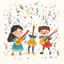 a cheerful instrumental tune celebrating joy and friendship with music