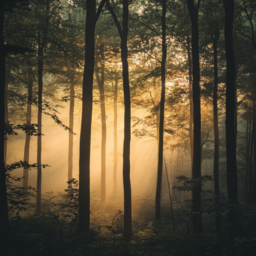 Experience the serene moment when the sun rises over a tranquil forest, captured through a delicate orchestral arrangement. Soft strings and woodwinds create an atmosphere of peace and renewal, transporting listeners to a world of natural beauty and calm reflection.