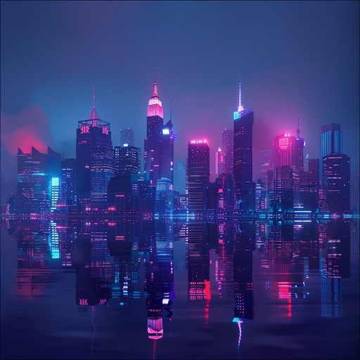 Explore the neon lit cityscapes of a bustling futuristic metropolis, with hypnotic synth melodies weaving through the pulsating rhythms and electronic textures, creating a mesmerizing and immersive experience