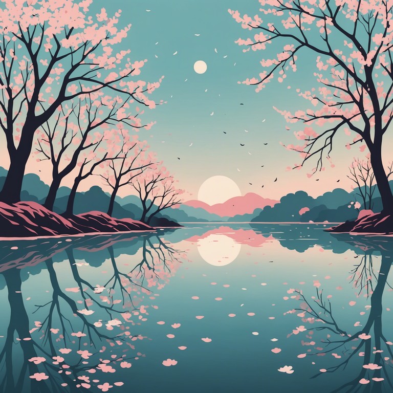 This instrumental track captures the ephemeral beauty of cherry blossoms drifting in a gentle spring breeze. The use of an electro acoustic guitar combines with subtle synth sounds to create a peaceful, soothing atmosphere that envelops the listener in warmth and serenity.