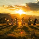 energetic dance track with folk influences