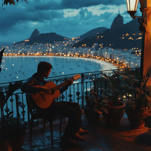 An elegant instrumental samba that captures the romantic allure of rio de janeiro under the moonlight, blending sophisticated rhythms with serene melodies.