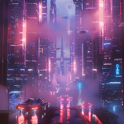 A high energy cyberpunk track featuring pulsating synths, heavy electronic beats, and a gritty, urban atmosphere. Perfect for capturing the essence of a neon lit metropolis, this composition evokes the thrill of high speed chases through a dystopian landscape.