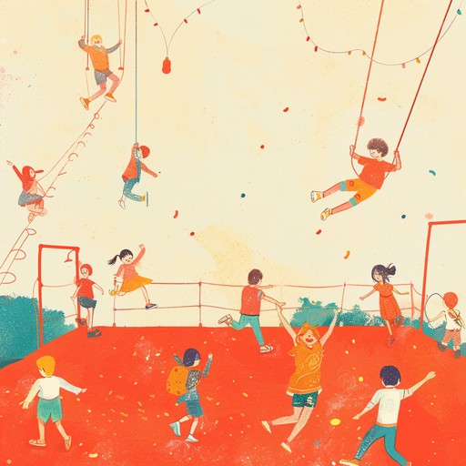 A lively and whimsical piece capturing the joyful chaos of kids in a playground. Quick melodies with playful twists keep the fun atmosphere alive, portraying an animated and adventurous soundscape.