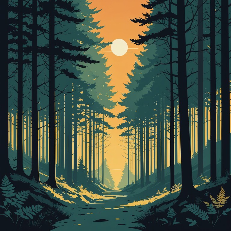 This track combines the rhythmic pulse of dubstep with the serene, textured sounds of the forest. Creating a tranquil, yet gripping sonic experience, the composition uses the ambient noises of woodland at dusk   rustling leaves, distant bird calls, and soft, flowing water, underpinned by subtle yet powerful basslines that invite a deep sensory involvement. Nature sounds are the primary instrumental element here, treated and woven into a slow, melodic dubstep foundation. The dynamic evolved from gentle introspective openings to a fuller, more textured climax. The mood is simultaneously soothing and complex, designed to evoke feelings of isolation within nature's embrace and a profound sense of peace.