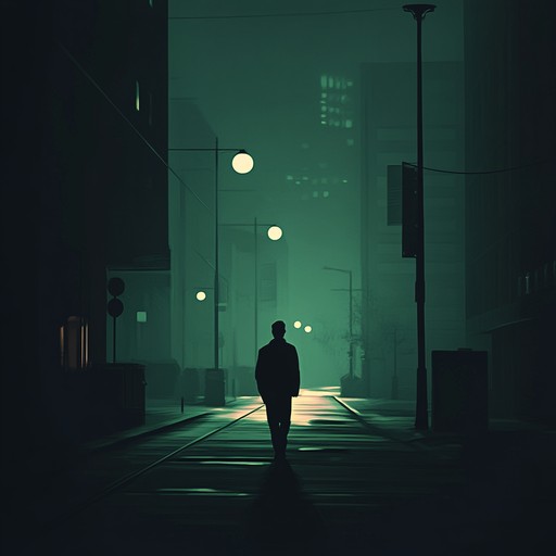 An instrumental track that blends brooding melodies with retro synth sounds, capturing the lonely atmosphere of wandering city streets under dim streetlights