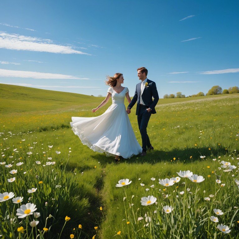 Imagine a waltz performed in a sunlit clearing, where the play of light and shadow creates a dance floor beneath the trees. The music swirls around, light and invigorating, each note echoing the subtle rustle of leaves.