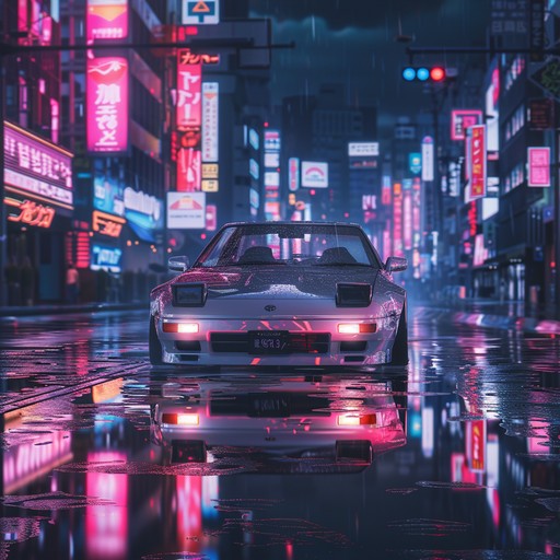 This upbeat jpop instrumental features a driving beat, bright synthesizers, and catchy melodies that capture the excitement and energy of exploring tokyo's neon-lit streets after dark. Pulsing basslines and shimmering electronic textures create a modernized 80s vibe, evoking images of fast cars, flashing lights, and the thrill of the city nightlife.