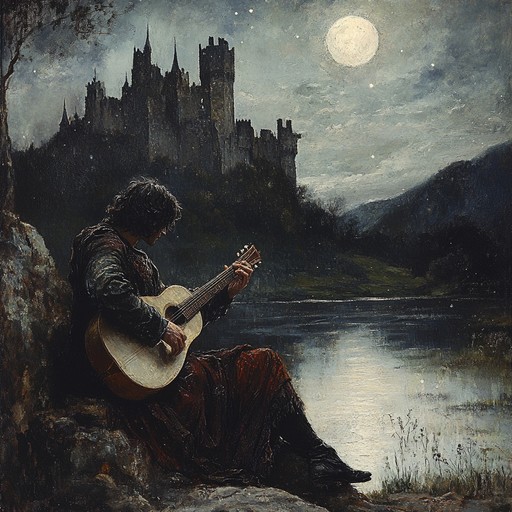 An evocative instrumental composition showcasing a medieval troubadour's somber tale of lost love and eternal sorrow. The dark melodies of the lute set a haunting backdrop for this melancholic piece.