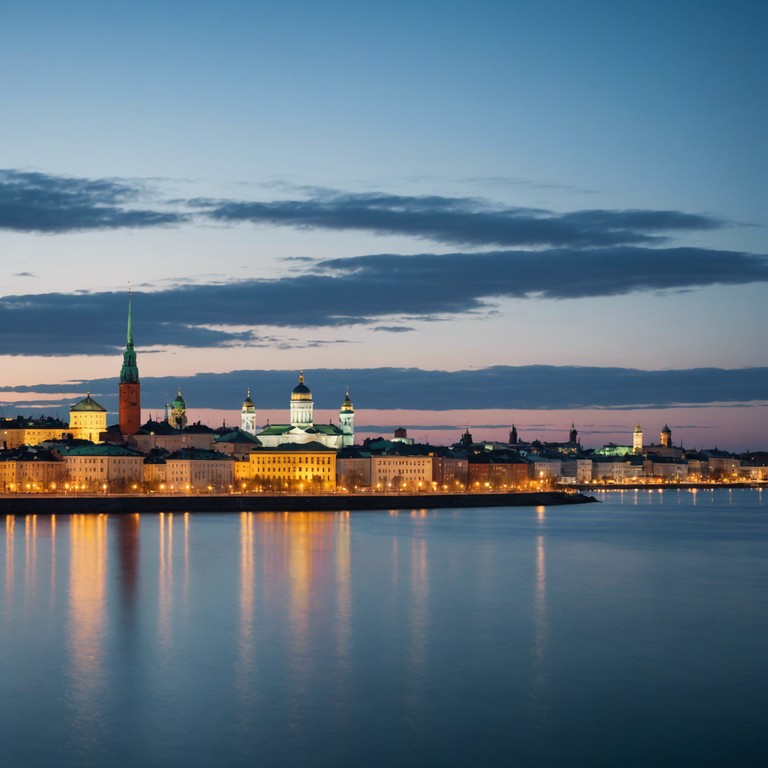 As the day fades into night, the piano composition becomes a reflective diary of sound, capturing the emotions and stillness of helsinki after sunset, providing an introspective journey through sound and soul.