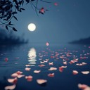 gentle melodies evoke tranquility amidst falling cherry petals