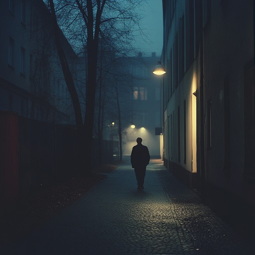 An emotional instrumental piece that evokes the somber atmosphere of berlin's nighttime solitude, intertwining gentle melodies with a deep sense of introspection and melancholy