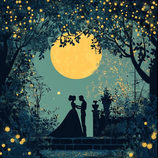 A delicate and romantic waltz set in a moonlit garden, featuring lush string arrangements and gentle orchestral touches. The melody flows gracefully, creating a perfect backdrop for a dreamy dance shared by lovers under the stars. The piece captures the essence of an enchanted evening filled with tender emotions and classical beauty.