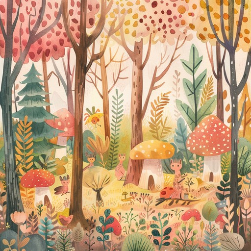 Embark on a musical journey into a fairy tale forest where whimsical melodies bring stories of playful woodland creatures to life. Soft flute tunes imitate nature's sounds, crafting a serene and enchanting auditory experience.