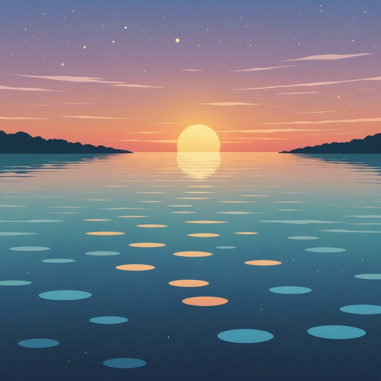 A tranquil sonic exploration designed to calm the mind and soothe the soul. Delicate synth textures weave through a soundscape that mirrors the quietude of an evening spent gazing at the horizon, where the water meets the sky in a splash of colors.