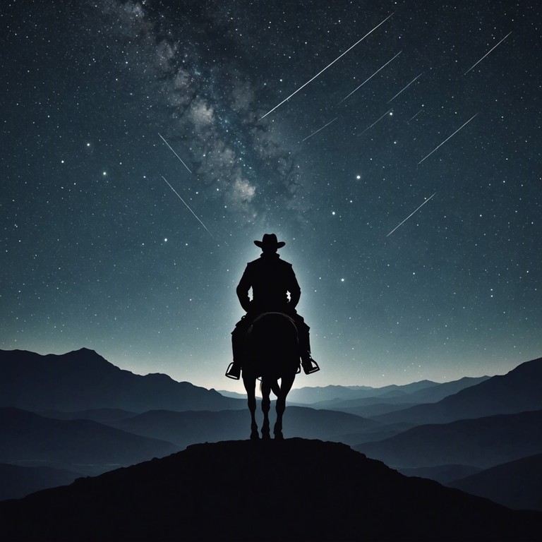 In this composition, a seamless blend is achieved where cutting edge electronic textures intermingle with the traditional sounds of the wild west, transcending time and geography. The track paints a picture of a lone ranger riding through a cybernetic landscape under a neon lit sky.