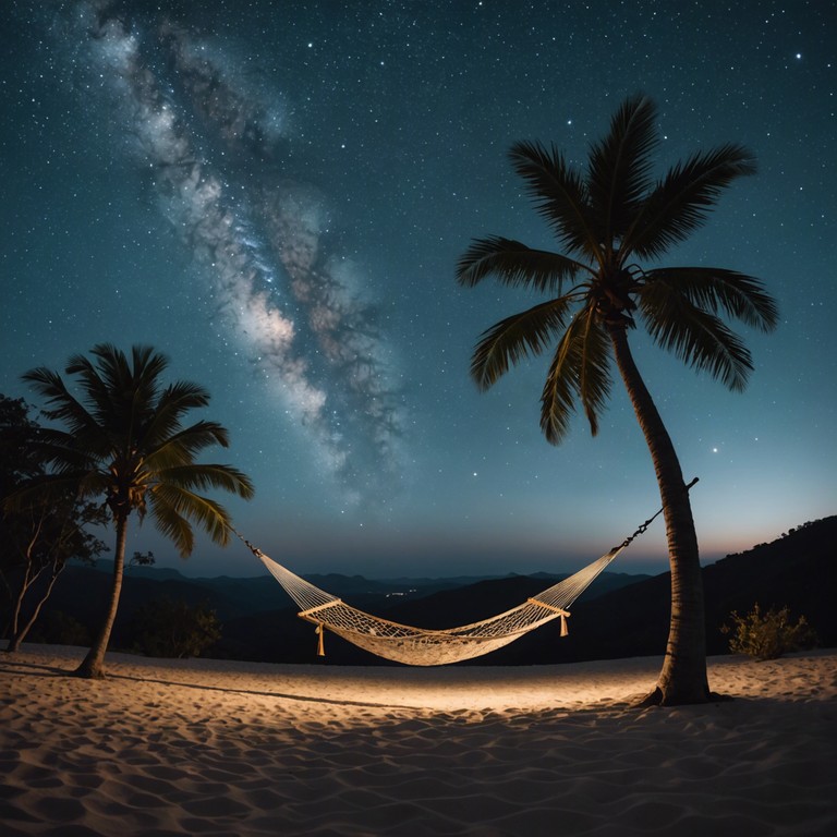 This track encapsulates the essence of a tranquil night under a starlit sky with gentle, swinging rhythms that encourage deep relaxation and a sense of peace. Think of lying back in a cozy hammock, the soft sounds blending with the night's whisper. The music is designed to be light and airy, perfect for unwinding after a long day or for soft background music during a quiet evening at home. It features the mellow tones of a classic saxophone which carries the melody over a subtle swing rhythm, embodying the golden age of jazz with a modern twist of tranquility.