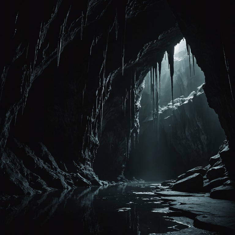 This evocative instrumental track uses echoing piano melodies to create a sense of creeping darkness and underlying menace, reminiscent of an unseen creature lurking in the shadowy depths of an ancient cavern. The evolving darkness in the composition combines minimal phrasing with deep, resonant tones to evoke an environment both intriguing and intimidating.