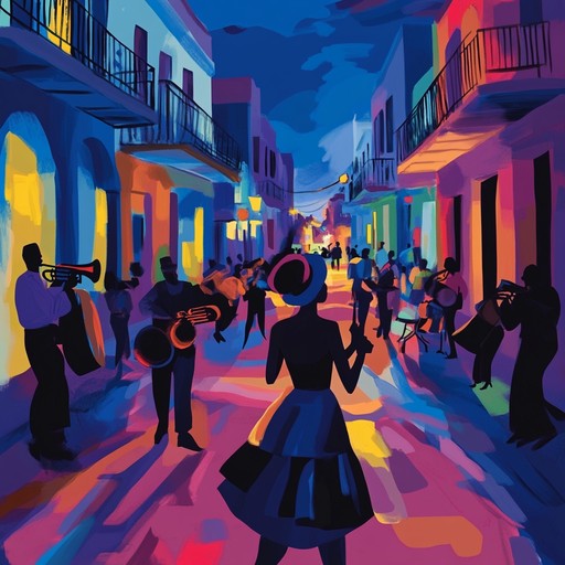 This instrumental mambo track bursts with vibrant cuban rhythms and lively melodies, invoking images of joyful dancing under tropical nights. The energetic percussion and catchy trumpet hooks encourage listeners to move and embrace the festive atmosphere.