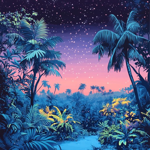 This track combines vibrant percussion with alien sounding synths to create a sonic journey through an imagined cosmic jungle. It melds rhythmic elements with experimental tones, evoking the vibrant life and mysterious ambiance of an otherworldly rainforest. Ideal for listeners seeking an immersive and eclectic musical adventure.