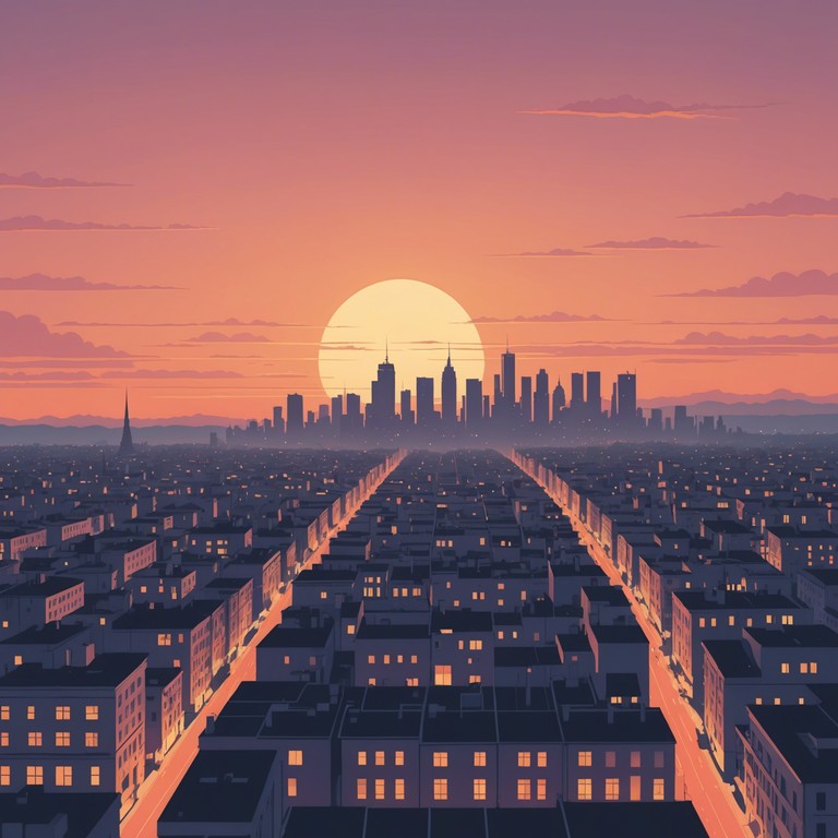 Imagine an evening where the city's heartbeat slows, paired seamlessly with a backdrop of dimly lit streets, and the distant echo of soft beats melding with the gentle cityscape ambiance