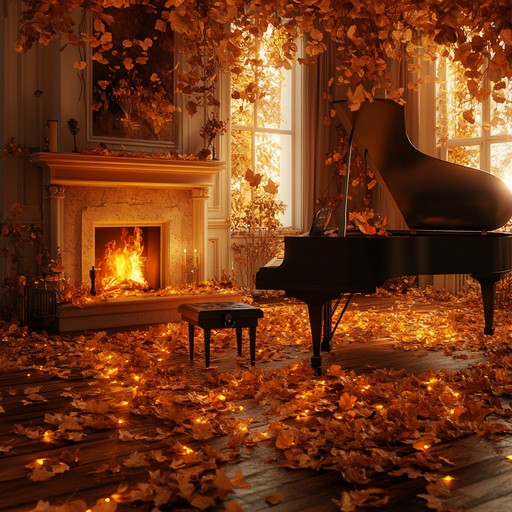 A composition capturing the serenity of an autumnal day with warm piano tones that embrace the listener in tranquility and warmth.