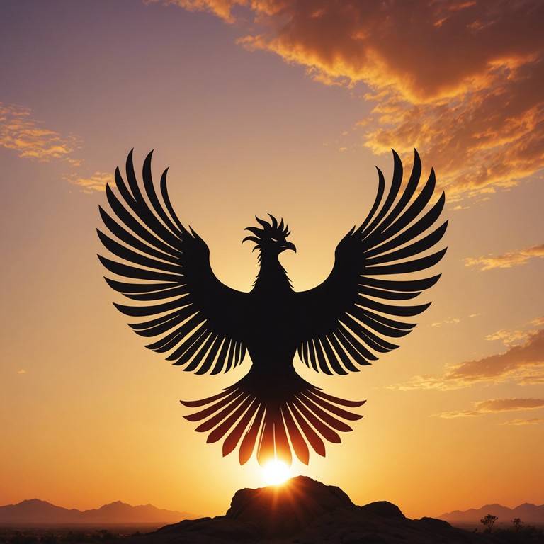 This composition tells the story of renewal and resurgence through powerful classical elements, mirroring the mythical phoenix's rise from ashes. The music progresses from subtle, soothing strings to a triumphant orchestral climax, illustrating a journey of overcoming obstacles and achieving victory.