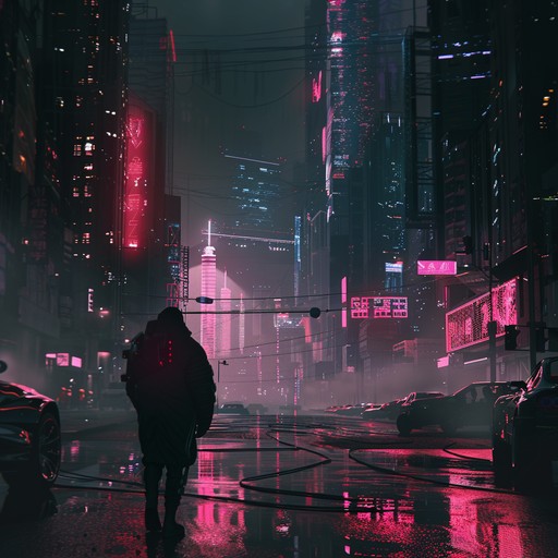 Imagine yourself wandering through the neon-lit streets of a dystopian future city, where danger lurks around every corner. This dark and atmospheric electro track sets the perfect mood for a cyberpunk adventure, with its pulsing basslines, glitchy synths, and eerie sound effects. The music evokes a sense of unease and tension, as if something sinister is always lurking just out of sight. Perfect for a late-night drive through the city's underbelly or a tense moment in a sci-fi thriller