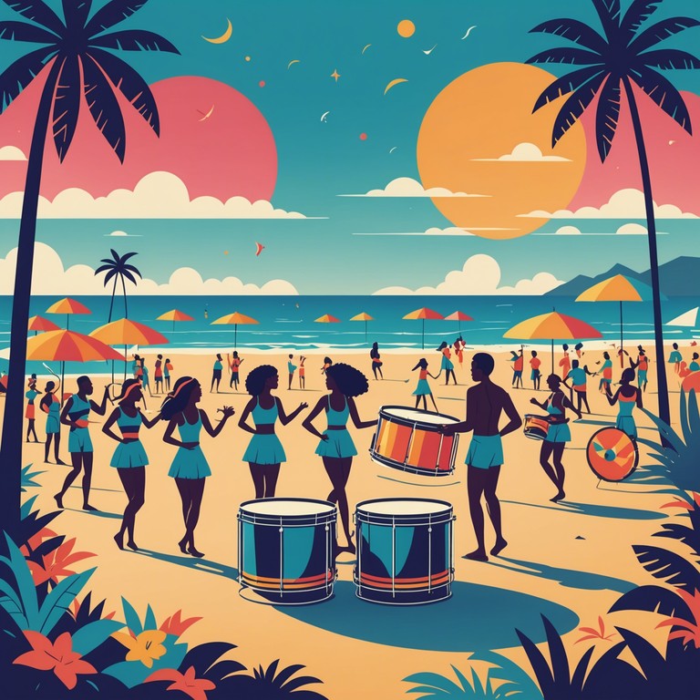 Imagine a sun filled beach scenario where every beat of the steel drum amplifies the joyous atmosphere, merging traditional caribbean sounds with modern pop sensibilities to create an irresistibly happy vibe.