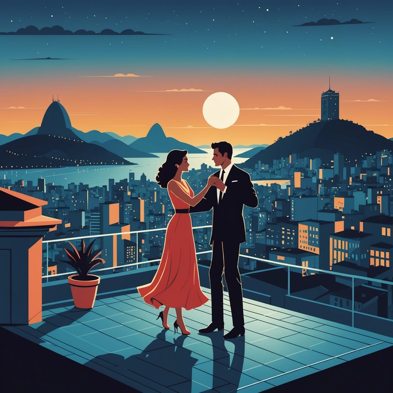 This composition evokes a gentle evening by the moonlit shores of rio, where the warm, soothing sounds of latin jazz intertwine harmoniously under a starlit sky. A delicate piano melody breathes life into this intimate setting, engaging listeners in a deep, emotional experience that resonates with the rhythms of latin america. The melody is accompanied by soft percussion, capturing the heart's quiet yearning for peace and love.