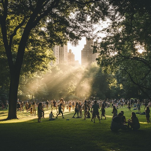 Imagine a sunny afternoon in an urban park, where vibrant drum breaks and swift basslines mingle seamlessly with lighthearted, carefree melodies. This sonic journey captures the essence of a cheerful, laid back day, inviting listeners to let go of their worries and dance freely under the open sky