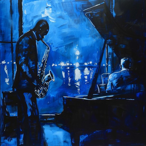 Picture a small, dimly lit jazz club buzzing with the mellow sounds of a sultry saxophone. The atmosphere is intimate and the air is thick with anticipation as the band prepares for a soul-stirring set, evoking the classic era of jazz with a modern twist.