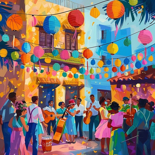 Captures the spirit of a vibrant beachside fiesta, where upbeat percussion and melodic accordion create a contagious atmosphere of celebration and joy.