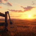 a gentle melody evoking sunsets over vast western landscapes.