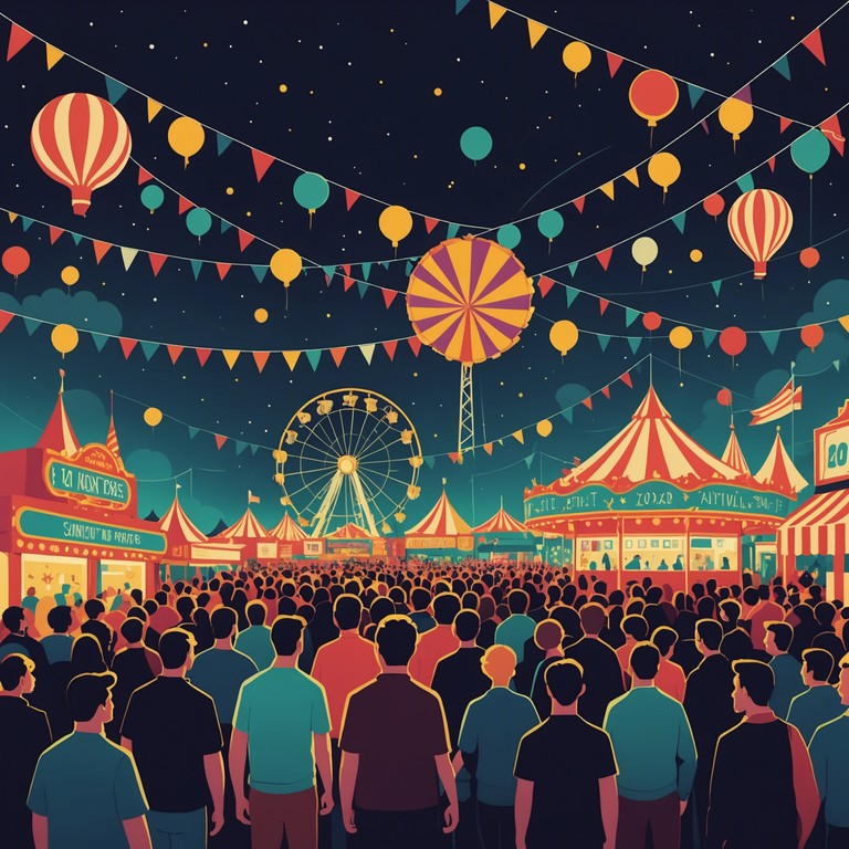 This track combines the explosive energy of aggressive musical styles with the rollicking fun of carnival sounds. Featuring rapid percussion and sweeping brass, it captures the feeling of a carnival that continues into the wild night