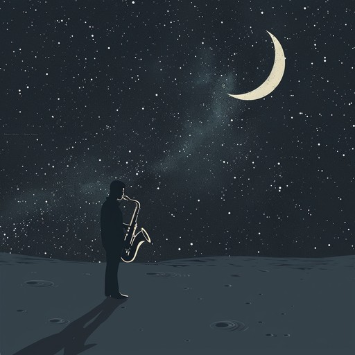 Experience the gentle saxophone lines meandering through cosmic synths, crafting an ethereal and peaceful soundscape reminiscent of a tranquil lunar night.