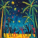 an offbeat samba combining festive rhythms and alien sound effects