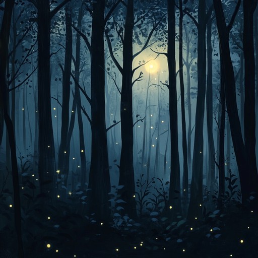 An instrumental composition that captures the serene beauty of a moonlit forest, with gentle harp melodies that evoke a sense of magic and tranquility.