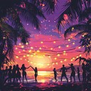 celebrate with vibrant beach party tropical island joyful melodies