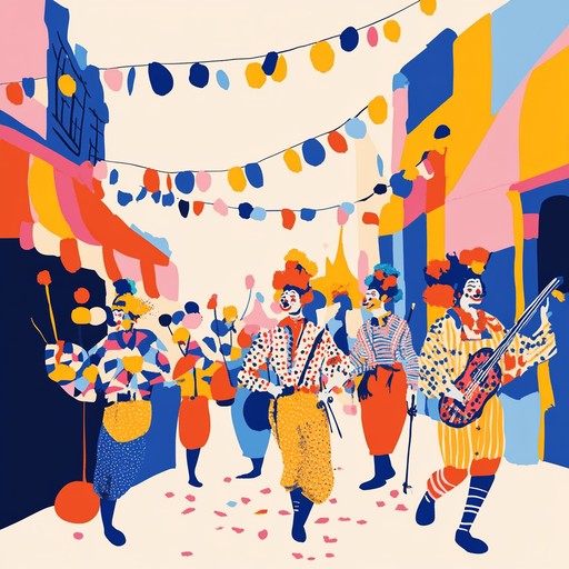 Imagine a vibrant circus where clowns dance to funky beats, jugglers perform with maracas, and elephants groove to a quirky melody. The song's cheerful rhythm and playful eccentricities create an infectious energy, making listeners feel like they are part of a whimsical parade.