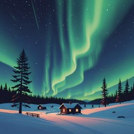 gentle melodies under the aurora lights.