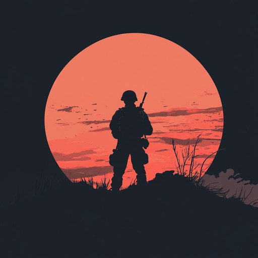 An instrumental piece capturing a soldier's deep yearning, blending military drums and melancholic orchestration. Evokes the pain and pride of a soldier missing home.