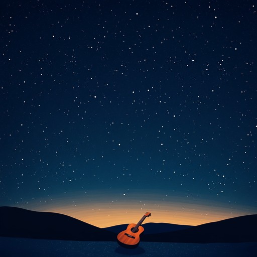 A soothing instrumental blues composition featuring delicate guitar melodies, creating a relaxing atmosphere of a calm night under the stars