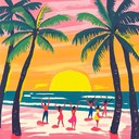 an upbeat cumbia tune evoking sunny beaches and festive vibes